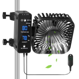 DAOTAILI 4" Grow Tent Fan with Auto Humidity Control | Quiet Oscillating Ventilation, Real-Time Temp & Humidity Monitoring for Hydroponics, Greenhouses & Indoor Gardens