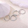 Canboer Silver Interlocked Stackable Rings for Women CZ Interlocking Stack