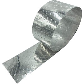 EAGLE 1-0.025 (Thin) 10 FT Embossed Aluminum Diamond Checker Plate Sheets/Rolls (Multiple Sizes and Colors) - (10in. X 10ft, Silver)