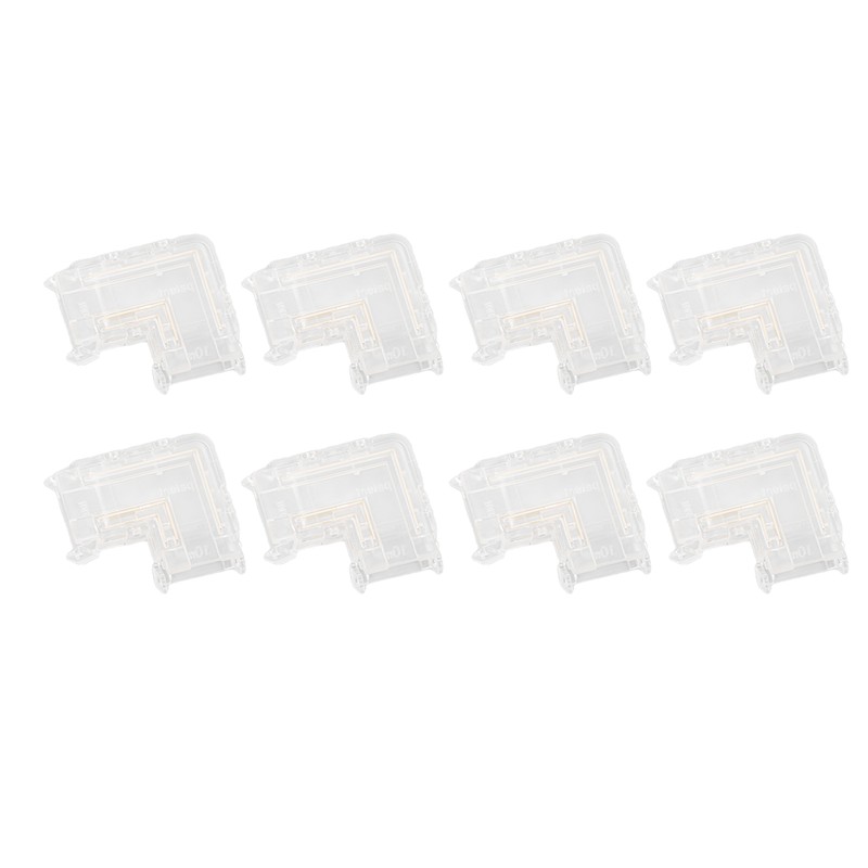 8pcs LED Strip Light Connector Professional Transparent 3Pin L Shaped