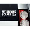 My Driving Scares Me Too Sticker White