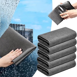 ZEIEYA Thickened Magic Cleaning Cloth, Reusable Microfibre Cloths, Thickened Magic Cleaning Cloth, Lint-Free Cleaning Cloth for Kitchen, Glass, Cars, 30 x 20 cm, Pack of 5