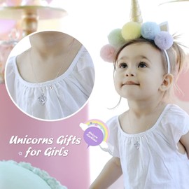 Hidepoo Unicorn Gifts Necklace - Silver Cubic Zirconia Heart Pendant Unicorn Necklace Jewelry E Initial Heart Unicorn Necklace Jewelry Gifts Heart Necklace Birthday Gifts Unicorns Gifts