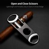 CIGARLOONG Cigar Cutter V-Cutter Stainless Steel Silver Cigar Cutter