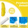 Lovecheer 24PCS Blue and Yellow Pom Poms Cheerleading Plastic Cheer