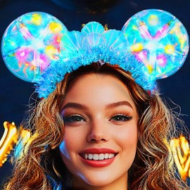 Fashband Luminous Starfish Headband LED Luminous Mouse Ears Headbands Shell Costume Hair Accessories for Women