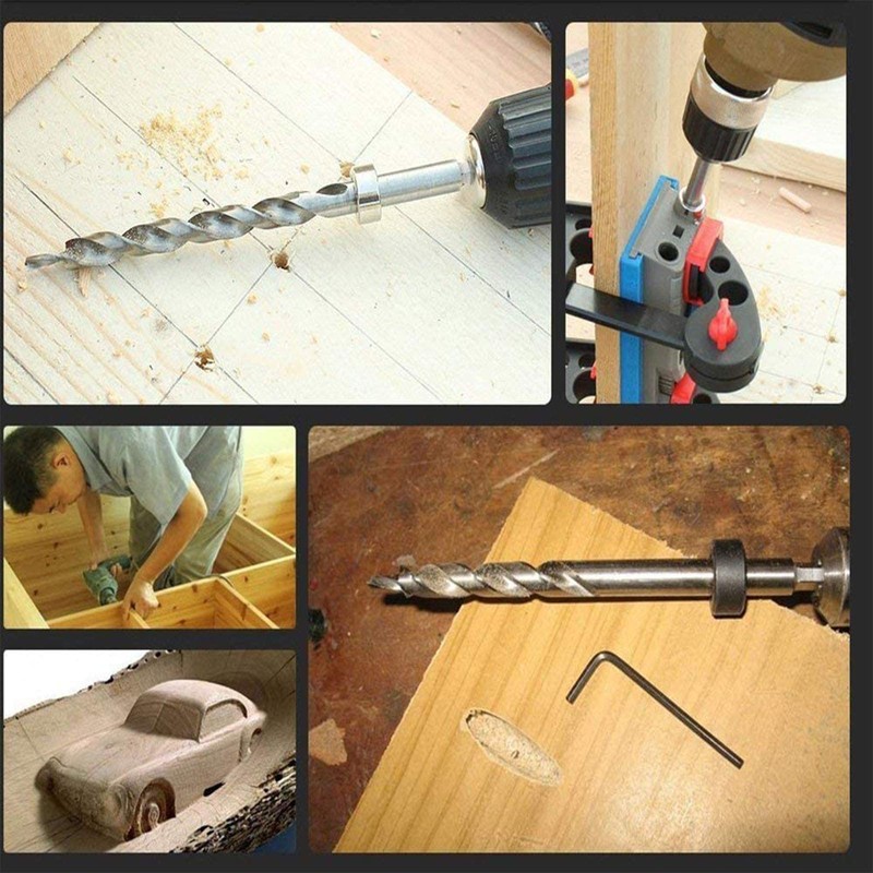 SETROVIC 3/8 Inch Pocket Hole Drill Bit with Depth Stop