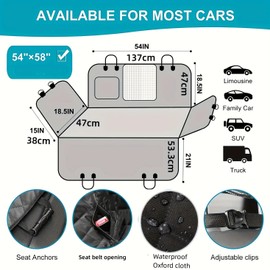 HomeCraft Dog Car Seat Cover Waterproof Bench