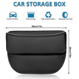 HIAHXC 1Pc Car Seat Organiser, Car Storage Organiser, Multifunctional Car Seat Storage Seat Gap Storage Box for Car (Black)