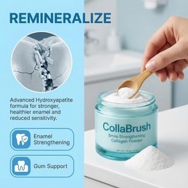 Collabrush Collagen Powder, Collagen+Hydroxyapatite Gum Toothpaste Care Powder, Smile Strengthening CollagenPowder, Protect Gum & Enamel Care