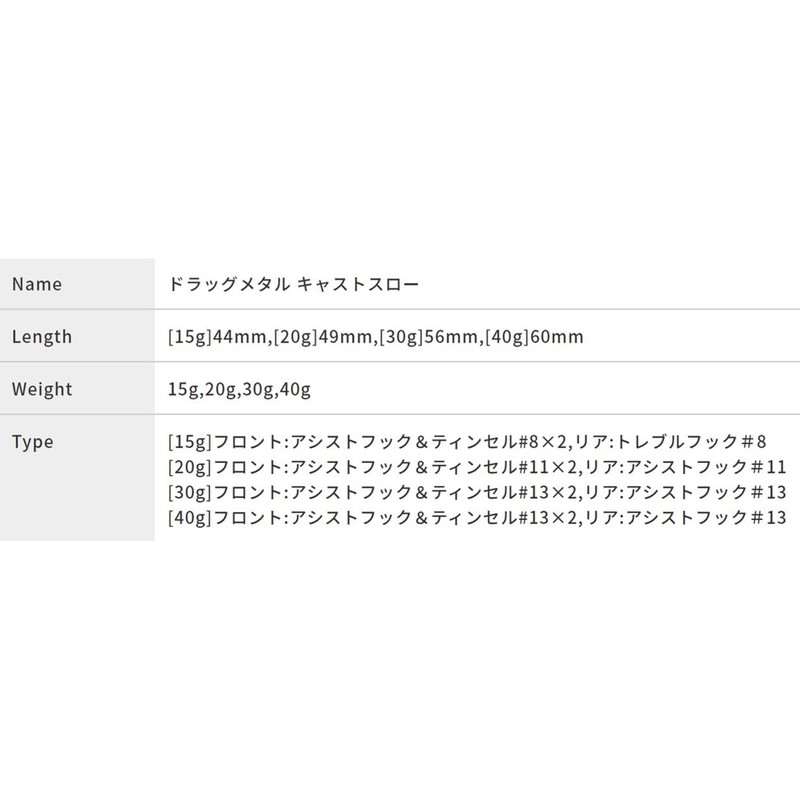 DUO(デュオ) メタルジグ ドラッグメタルキャストスロー 44mm 15g ブルピンイワシ PHA0187 ルアー