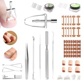 112 Stück Eingewachsene Zehennägel Werkzeug, Das multifunktional Eingewachsene Zehennägel Set, Nagelspange Fußnägel, Nagelpilz Pflaster, Maniküre, Pediküre, für Damen und Männer