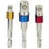E-Value ESA-3 3-Piece Socket Adaptor Set, 6.35 mm (1/4-inch Drive),