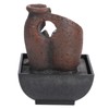 Desktop Fountain Flowing Water Decoration Ornament with LED Light Decor
