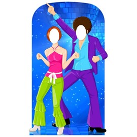 SS11047 Disco Couple Dancing Stand in Cardboard Cutout Standee Standup