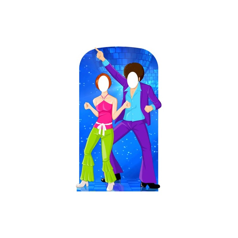 SS11047 Disco Couple Dancing Stand in Cardboard Cutout Standee Standup