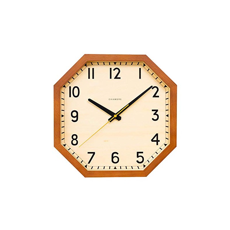 INTERZERO CHAMBRE OCTAGON CLOCK Wall Clock CH-054BR Brown W11.1 x