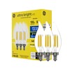 GE Ultra Bright LED Light Bulbs, 100W, Soft White Candle