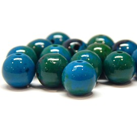 Chryso Colla Chrysocolla Azurite Gemstone Round Beads 6 mm and 8 mm Blue Green Peridot Gemstone Beads
