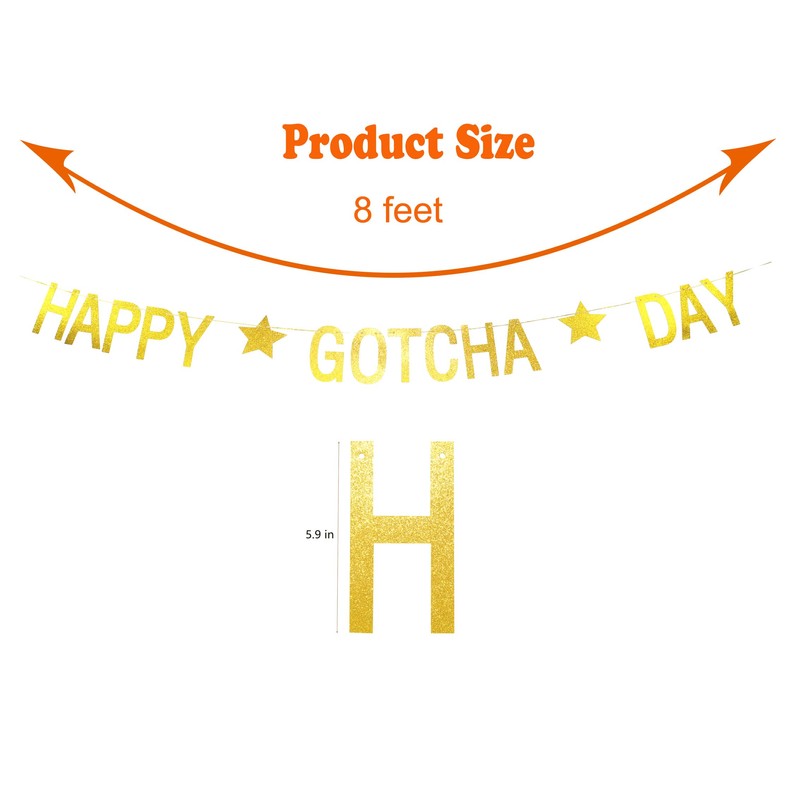 Etaredkj Happy Gotcha Day Banner, Pet Adoption Party Decorations Supplies,