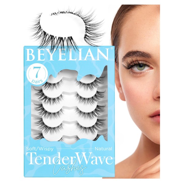 BEYELIAN Wispy Eyelashes Natural Look 8-17mm Cat Eye Wispy Lashes