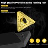 Metal Lathe Cutting Tools,5pcs 1/4'' Shank Indexable Carbide Lathe Turning