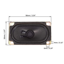 sourcing map 5W 8 Ohm Micro Internal Speaker Magnet Loudspeaker 90x50mm 4pcs