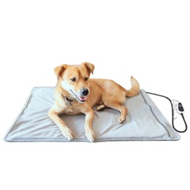 Pet Heating Pad for Dogs Cat Heating Pad with Timer,Temperature Adjustable Electric Heated Cat Dog Bed Waterproof Heated Pet Bed Mat Cat Warming Pad (Large: 32" x 20")