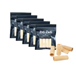 Zig-Zag Wood Tips - Mouth Piece Filter - 5 Pack (25 tips total) - 2/5/12 Pack - Natural wood, Resealable Smellproof Bag, Clean Holder Tip. Qualité Supérieure since 1879