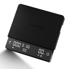 MHW-3BOMBER Large Coffee Scale with Timer, Digital Pour-Over Scale with Flow Rate, 2kg/0.1g Accurate Espresso Scale, 3-Mode, Rechargeable Coffee Bean Weight Scale for Pour Over, Espresso,Black,ES5663
