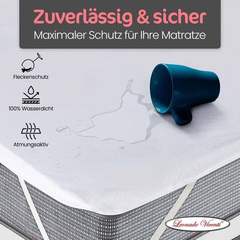 Leonado Vicenti Mattress Protector 90 x 200 cm Single Bed