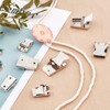 SUPERFINDINGS 8pcs 2 Styles Iron Bolo Tie Slider Clasp Bolo