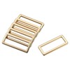 sourcing map Metal Rectangle Ring Buckles 39x12.5mm for Bags Belts