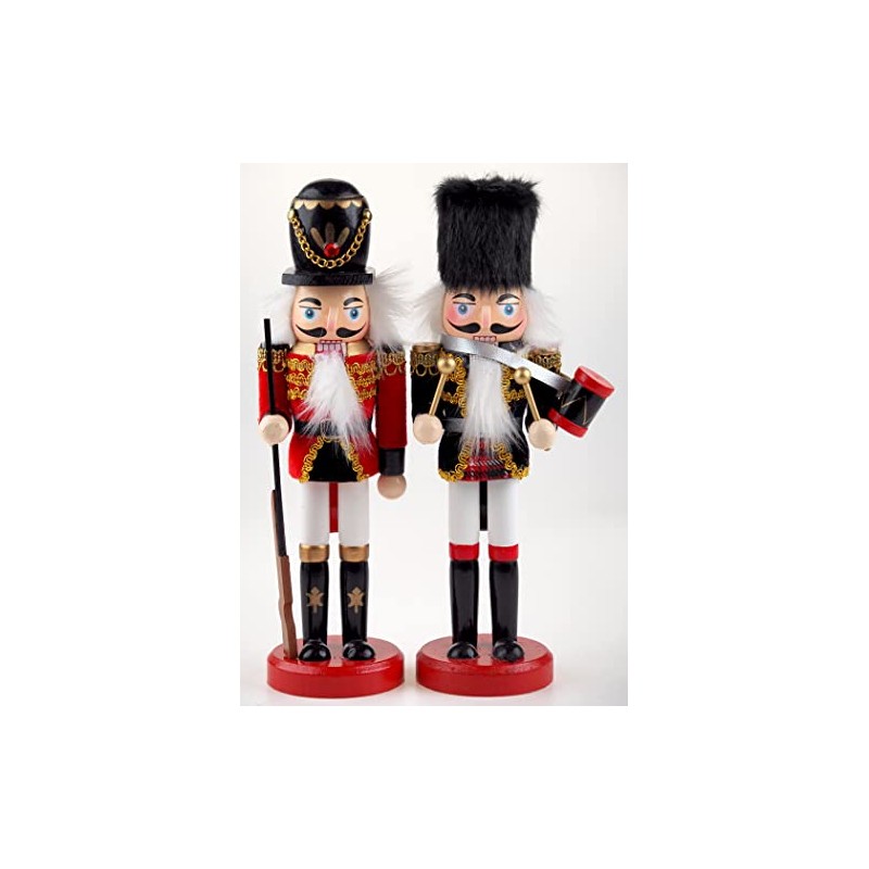 Blue Whale Gifts Tartan Christmas 25cm Nutcracker Figurine Ornaments -
