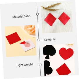 PACKOVE 8 Pairs Disposable Nipple Covers Poker Card Pattern Breathable Satin Pasties Lightweight Reusable Comfortable Patches for Protection