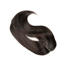 Stasia Street Clip-In Scalp Topper Korean Synthetic Lightweight Hair Extensions & Wigs for Women Natural & Volumizing Look. (Dark Brown, 2 Clip)