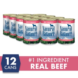 Natural Balance Ultra Premium Wet Dog Food, Beef Formula with Potatoes, Carrots & Brown Rice, 13 Ounce Can (Pack of 12)