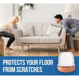 20 Pcs Clear Small Chair Leg Floor Protectors for Hardwood Floors, Upgraded Rubber Chair Leg Caps with Felt Pads, Furniture Leg Feet Cups Protect Floors from Scratches Reduce Noise (Fit 0.8"-1.1")