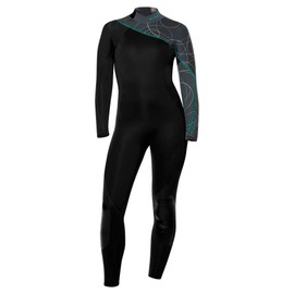 BARE 3/2MM Women's Elate Full Wetsuit | Comfortable high Stretch Neoprene Material | Long Sleeve | Great for All Watersports, Scuba Diving and Snorkeling | Grey 14