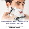 Dual-Blade Safety Razor Set With Magnetic Head & 110 Blades,