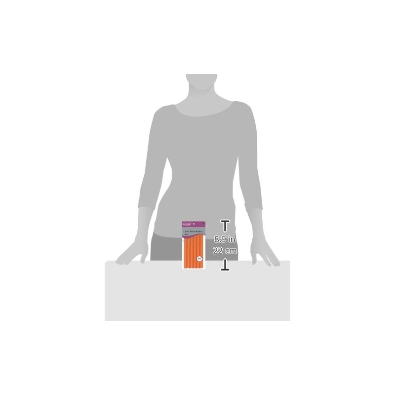 Annie 01203 Soft Twist Rollers, Orange, 6 Count