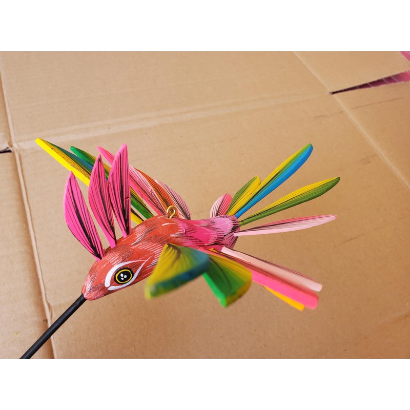 colibri artesania alebrije de oaxaca hecho a mano en madera