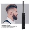 Stainless Steel Spring Comb Hair Beard Folding Pocket Comb Hairdressing