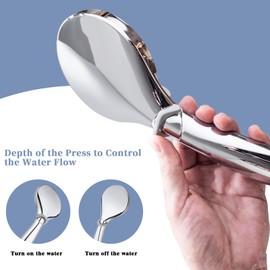 Shower Head with Handheld High Pressure 3 Spray Modes Water Saving Showerhead with 87" Stainless Hose and Adjustable Mount to Clean Tub, Clean Corner,Tile & Pets