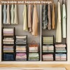 Stackable Closet Organizers and Storage Baskets, 4-Tier Closet Shelf Organizer
