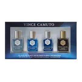 Vince Camuto Men's 4 PC Coffret Cologne Gift Set, Includes Travel Size Eau de Toilette Sprays, Mini Sample Fragrance, Holiday Stocking Stuffer for Christmas, 0.5 Fl Oz