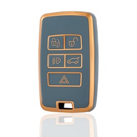 OFF WE GO Car Key Case Key Cover for Land Rover Range Sport Evoque Freelander Discovery Defender Jaguar Car Key Box Key Cover Protective Case Blue Gold