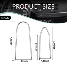 U Type V Type Radio Removal Tool key and Removal Pry Tool Kit, Stainless Steel Panel Removal Key Host Disassembly Tool, Fast Modification Accessories, Universal for Most Cars (Silver)