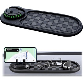 Multifunction Car Anti-Slip Mat Dashboard Tray Decorations Sticky Pad,Multifunction Car Anti-Slip Mat Auto Universal Phone Holder for Phones Sunglasses Keys Gadgets (A.)