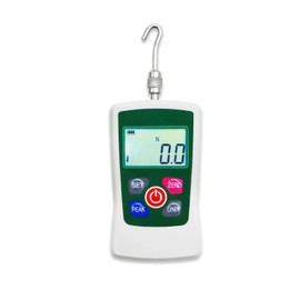 GOYOJO Digital Force Gauge, High-Precision Push-Pull Meter for Tension and Compression Testing Units (N, kg, lb, oz) Real-Time/Peak/First Peak Modes Ideal for Quality Control & Material Testing (5N)